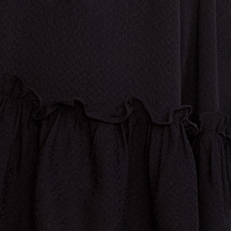 Motherhood - Long Sleeve Smocked Dress - Black - S