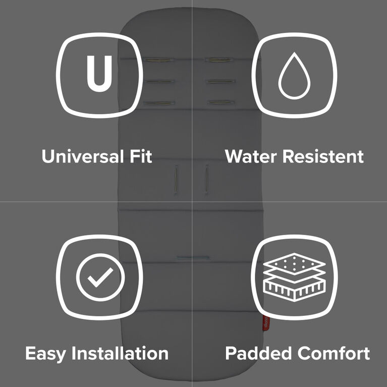 Diono Baby Seat Liner For Stroller, Gray Light