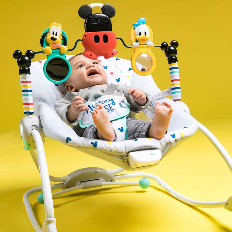 Bright Starts MICKEY MOUSE Take-Along Songs Infant to Toddler RockerMC