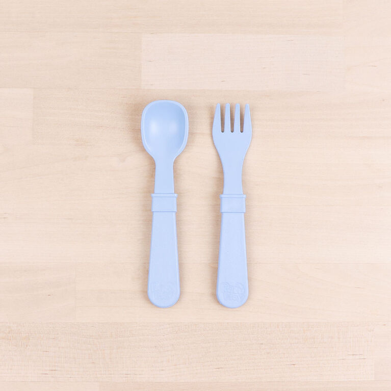 Re-Play Toddler Utensil 8Pk - Ice Blue