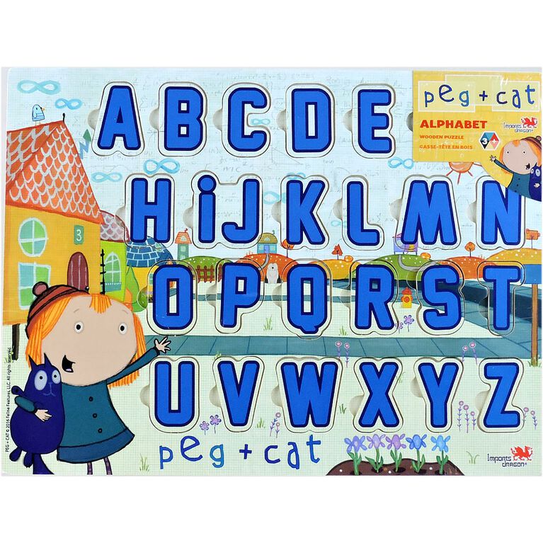 Peg + Cat Wooden Puzzle (Alphabet and Number) | Toys R Us ...
