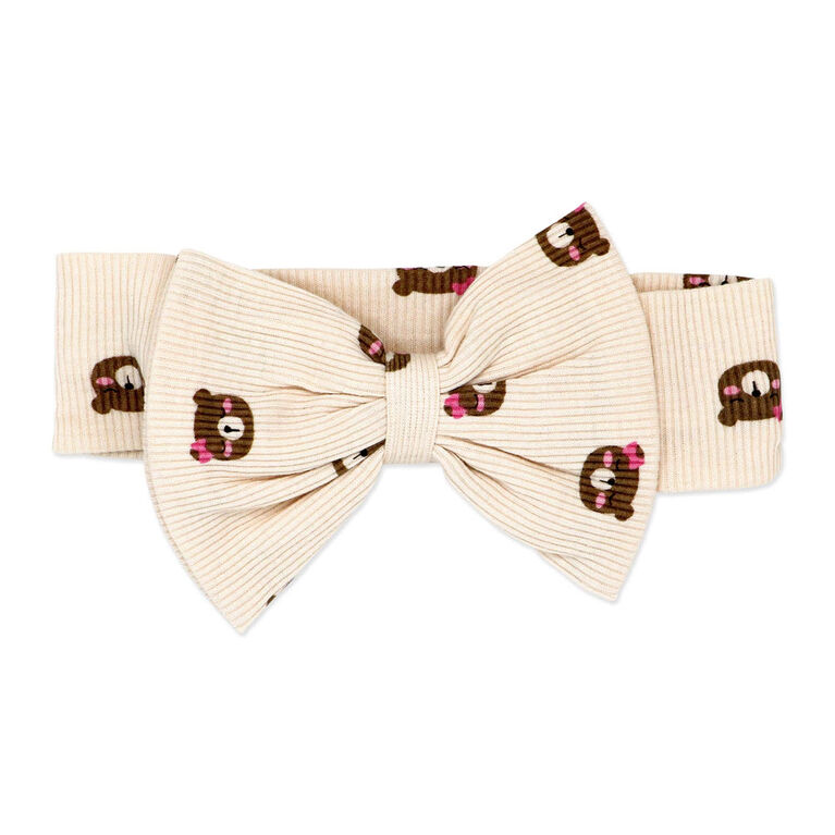 Baby Mode 3 Piece Legging and Headband Set: Team Teddy 3M