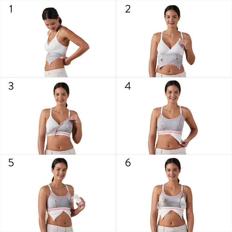 Bravado Designs - Clip and Pump™ Hands-Free Nursing Bra Accessory - Dove Heather, X-Large