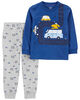 Carter's Two Piece Dog Cars Tee And Jogger Set Blue 12M