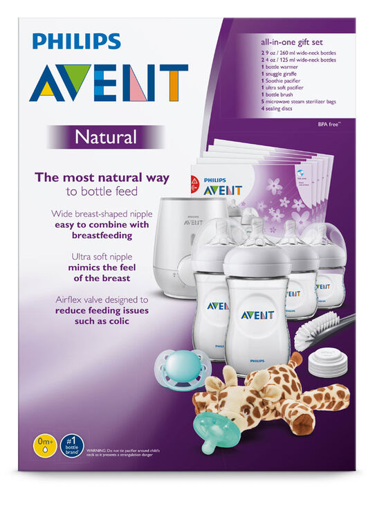 Philips Avent Natural All in One Gift Set with Snuggle Giraffe