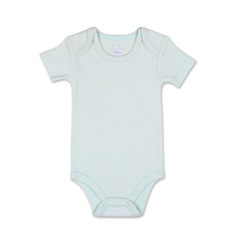 Combinaison à manches courtes Koala Baby en paquet de 4, jaune/vert/gris foncé/gris foncé/blanc, 9 Mois