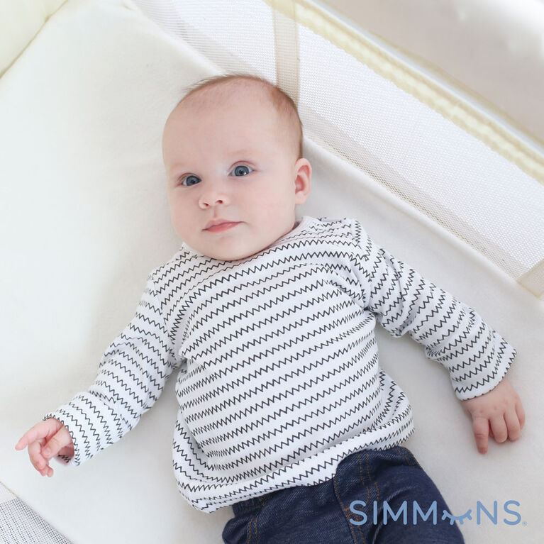 Simmons Trifold Playpen Pad Whte with Stars