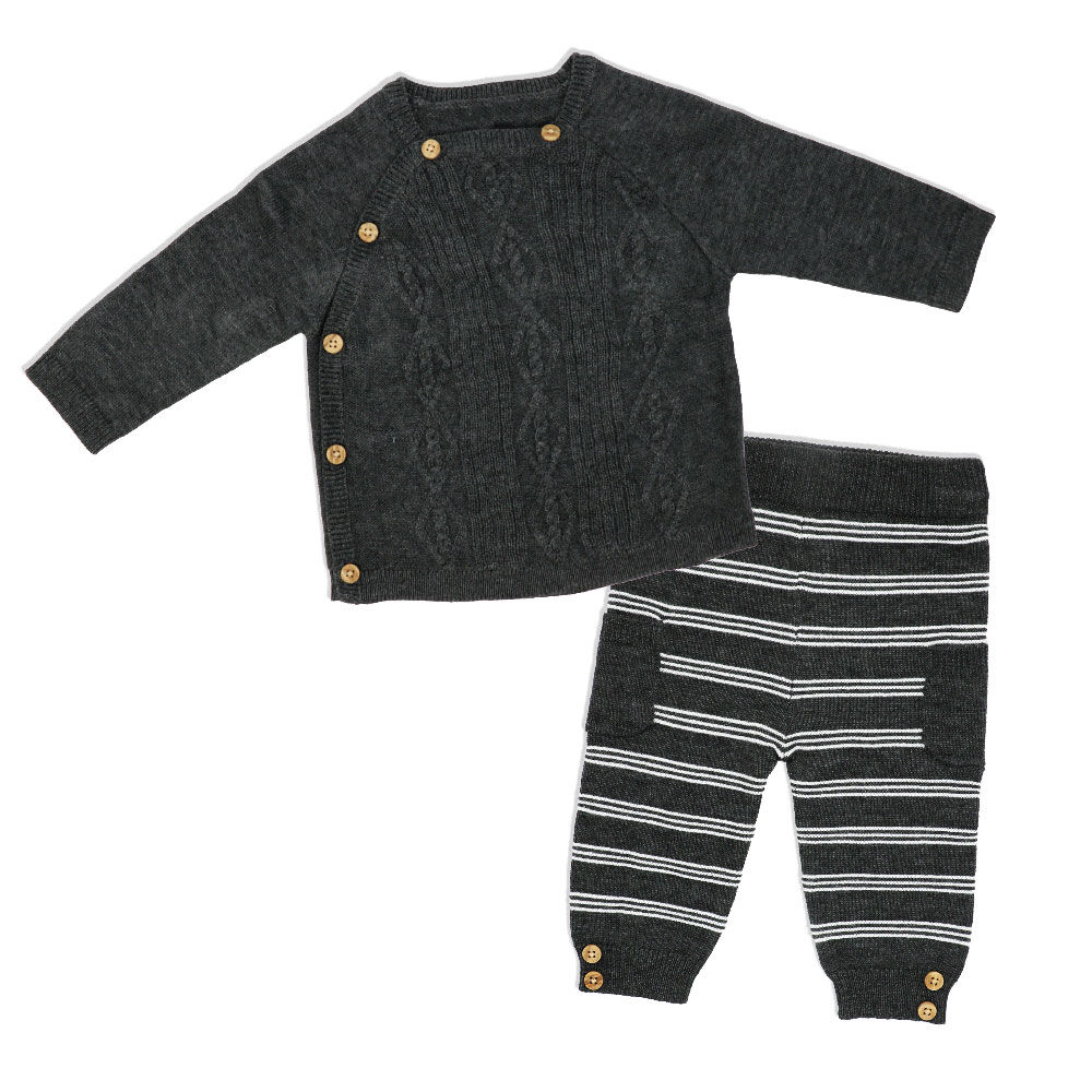 Bonjour Bebe 2 Piece Knit Cardigan Set Grey 6 12M Babies R Us Canada