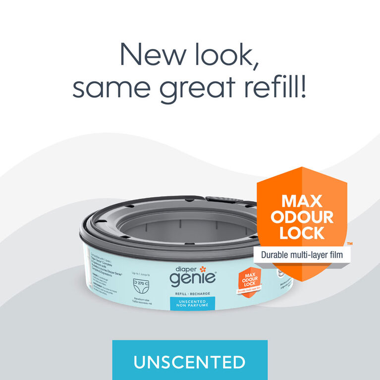 Diaper Genie Unscented Round Refill 9-pack