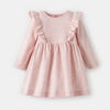 radiant ruffle knit dress, size 9-12m - Pink