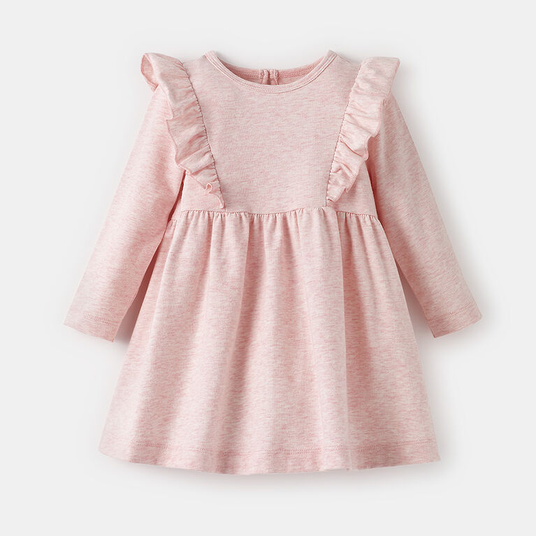 la robe en tricot à volants radieux, 9-12m - rose