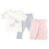 Bonjour Bebe - Girls 3 Piece Vest Set: Unicorn - 12-18 Months