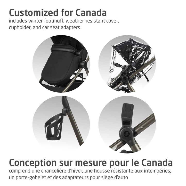 Maxi Cosi Zelia Luxe 5-in-1 Modular Travel System  - New Hope Black