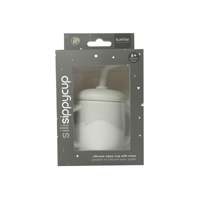 Silisippy - gobelet en silicone avec paille - Day Dream Grey