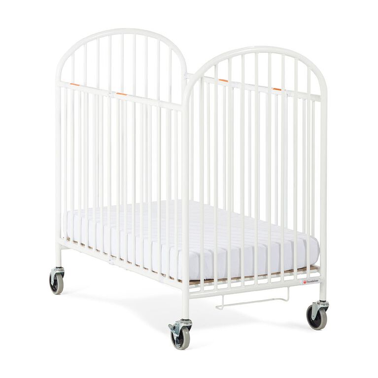 Foundations Pinnacle Easyroll Folding Compact Crib With 4 Casters