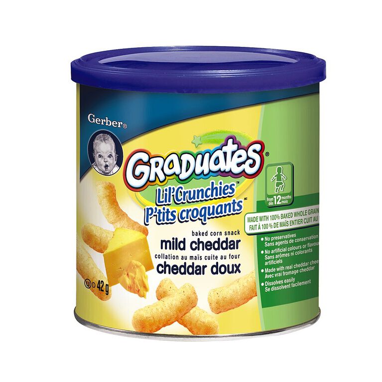 Gerber Graduates P'tits croquants cheddar doux.