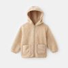 So Cozy Hooded Teddy Fleece Zip Up Jacket, size 18 Months - White