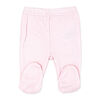 Naturelle 2 Piece Footed Pant Set: Pink