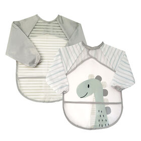 Koala Baby 2 Pk Sage Dinossmock Bavoir