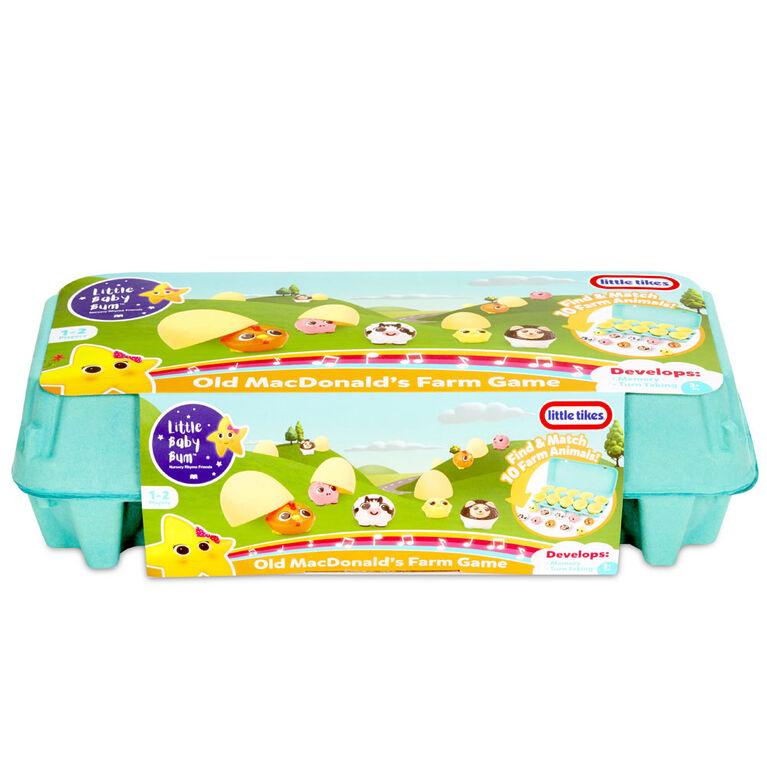 Little Baby Bum Old MacDonald's Farm Game with Reusable Carton for Easy Clean-Up and Storage