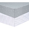 Sammy and Lou Celestial 2 Pack Microfiber Fitted Crib Sheet