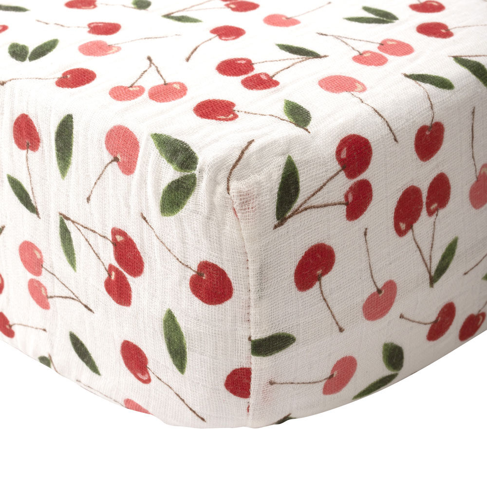 red rover cotton muslin crib sheets