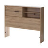 Fynn Bookcase Headboard with Storage- Rustic Oak