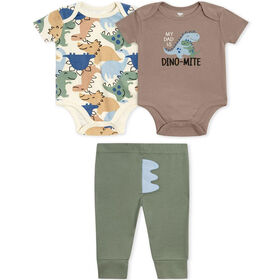 Koala Baby 3 Piece Bodysuit & Jogger Set, Sage 