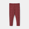 organic play legging , size 3-6m - Red