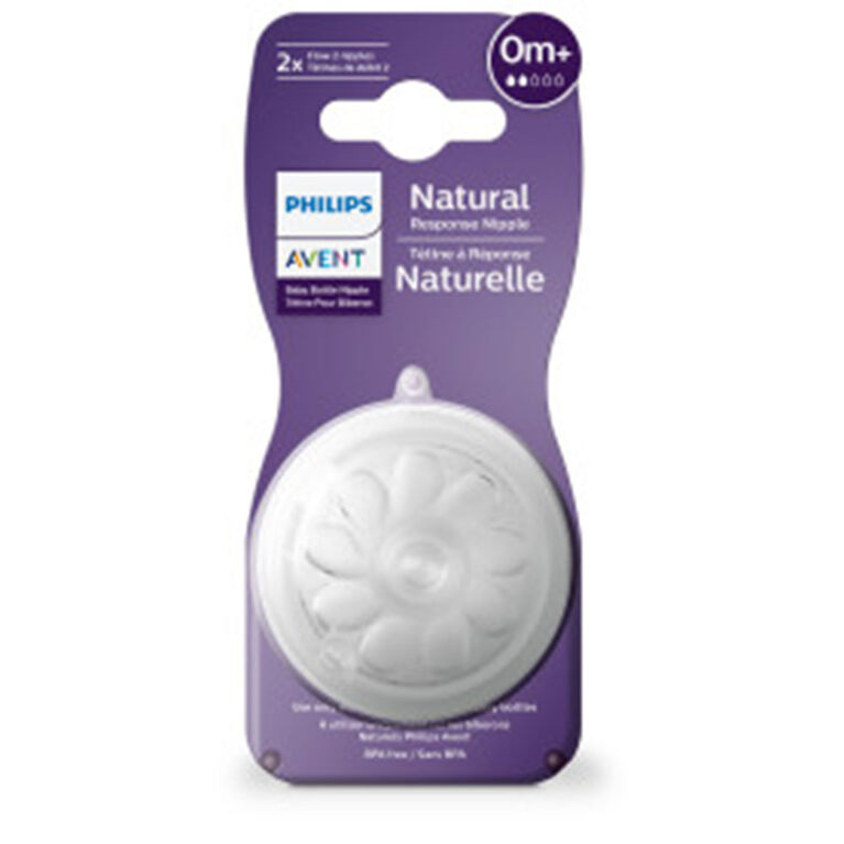 Philips Avent Natural Response Nipple Flow 2, 0M+, 2pk, SCY962/02