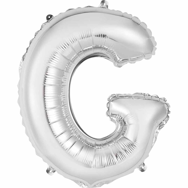 14" Silver Letter Balloons - G