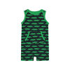 Snugabye Garcons - Barboteuse sans manches avec poche kangourou - crocodile bleu marine et verte 6-9 mois
