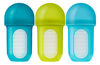 Boon Nursh Silicone Pouch Bottle 8 oz 3-Pack - Blue and Green