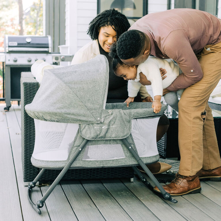 Moise Bercant Portatif de luxe Slumber de Baby Delight, Charcoal Tweed