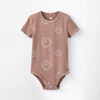 RISE Little Earthling short-sleeve play all day organic bodysuit light pink