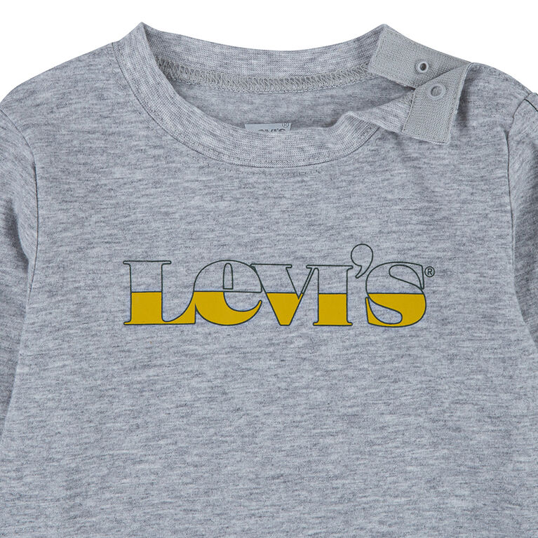 Levi's Long Sleeve T-Shirt and Jeans Set - Grey Heather