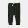 drop-crotch cozy sweats, size 3-6m - Green
