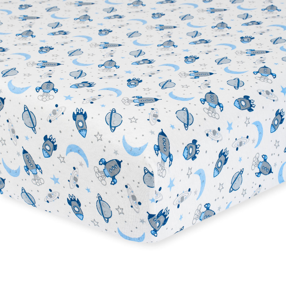 Gerber Organic Fitted Crib Sheet Outer Space
