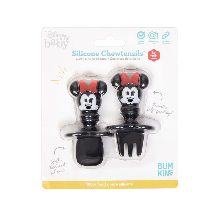 Bumkins Disney Chewtensils, Baby Led Weaning Stage 1 for Ages 6 months up - Minnie Mouse