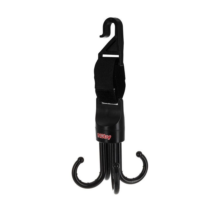 Nuby Deluxe Car Seat & Stroller Hooks, 2 Pack - Black