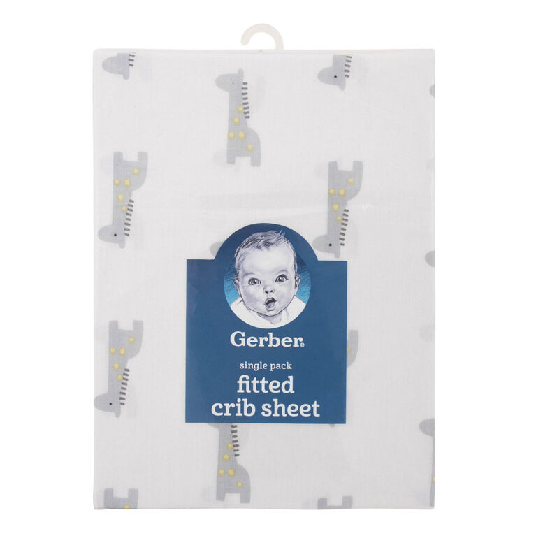 Gerber Fitted Crib Sheet Giraffe