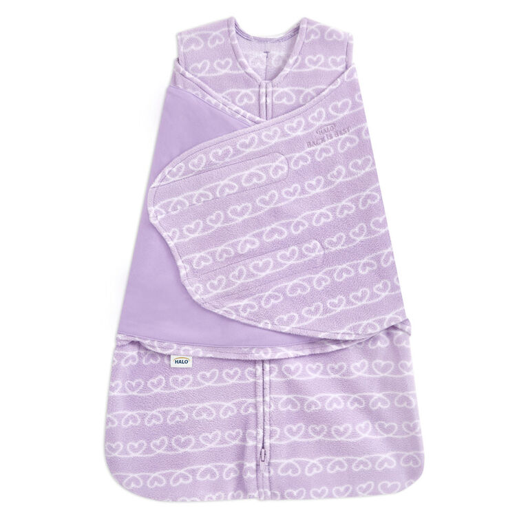 HALO® SleepSack® Swaddle Heartline Purple Newborn