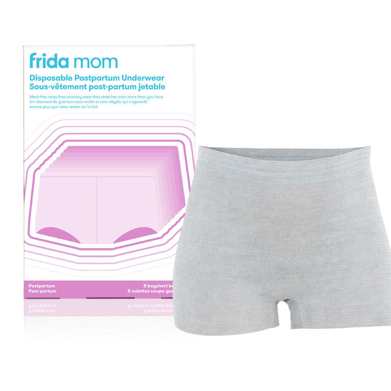 Frida Mom Sous-vêtements post-partum jetables Boyshort (paquet de 8) - Régulier