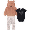 PL Baby ensemble 3 pièces coeur 3M