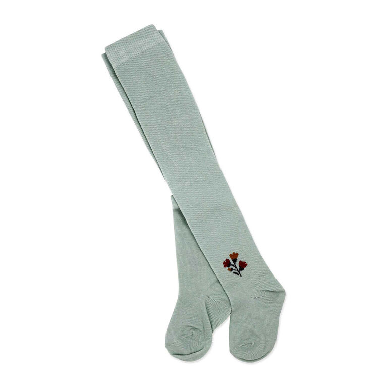 Baby Mode Ensemble 3 pièces en tricot froissé : motif floral vert, 6-9M