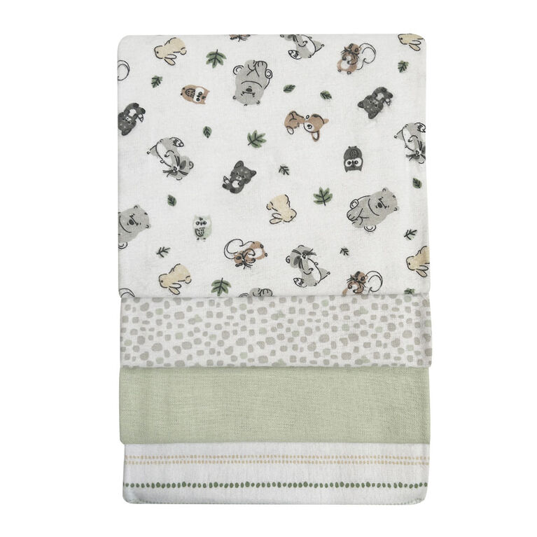 Lot de 4 couvertures en flanelle pour bébé Koala Woodland