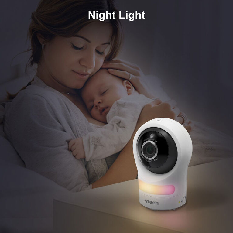 VTech RM9761 1080p WiFi Remote Access Video Baby Monitor with Night Light - White