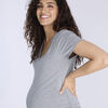 Motherhood T-Shirt À Manches Courtes Et Col En V Froncé Sur Le Côté