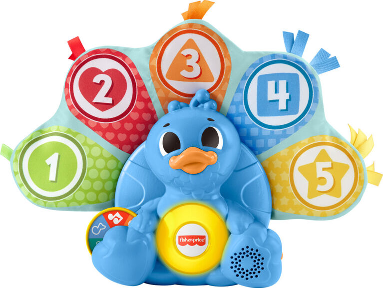 Fisher-Price Linkimals Adam le Paon, jouet d'apprentissage