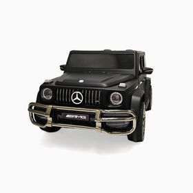 KIDSVIP Officially Licensed Mercedes G Series 24V 4x4 Kids Ride-On 2-Seater Car w/ Rubber Wheels, Music, RC - Matte Black
